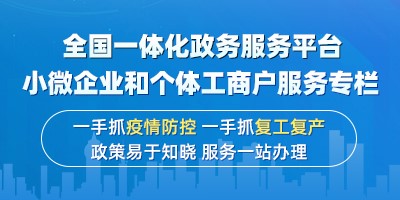 國(guó)家政務(wù)服務(wù)平臺(tái) 小微企業(yè)和個(gè)體工商戶服務(wù)專(zhuān)欄